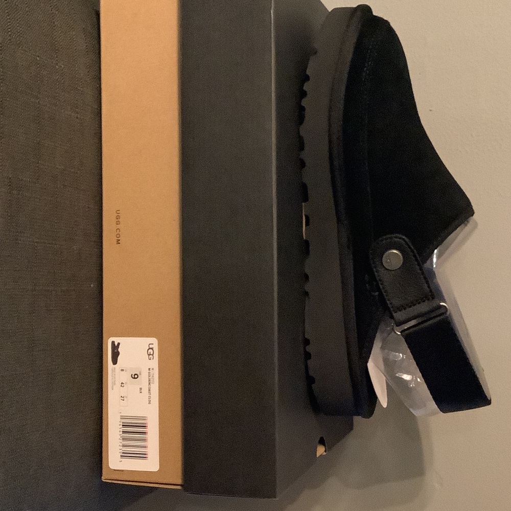 UGG Black Suede Slide Sandals